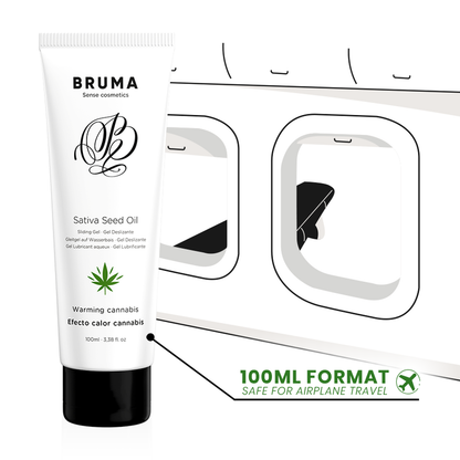 BRUMA - SATIVA-SAMENÖL-GLEITGEL MIT WÄRMENDEM CANNABISGESCHMACK 100 ml