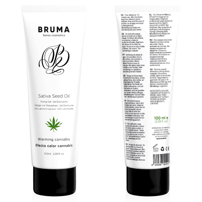 BRUMA Sativa-Samenöl Cannabis Gleitgel wärmend 100 ml - Vanelion Paradise