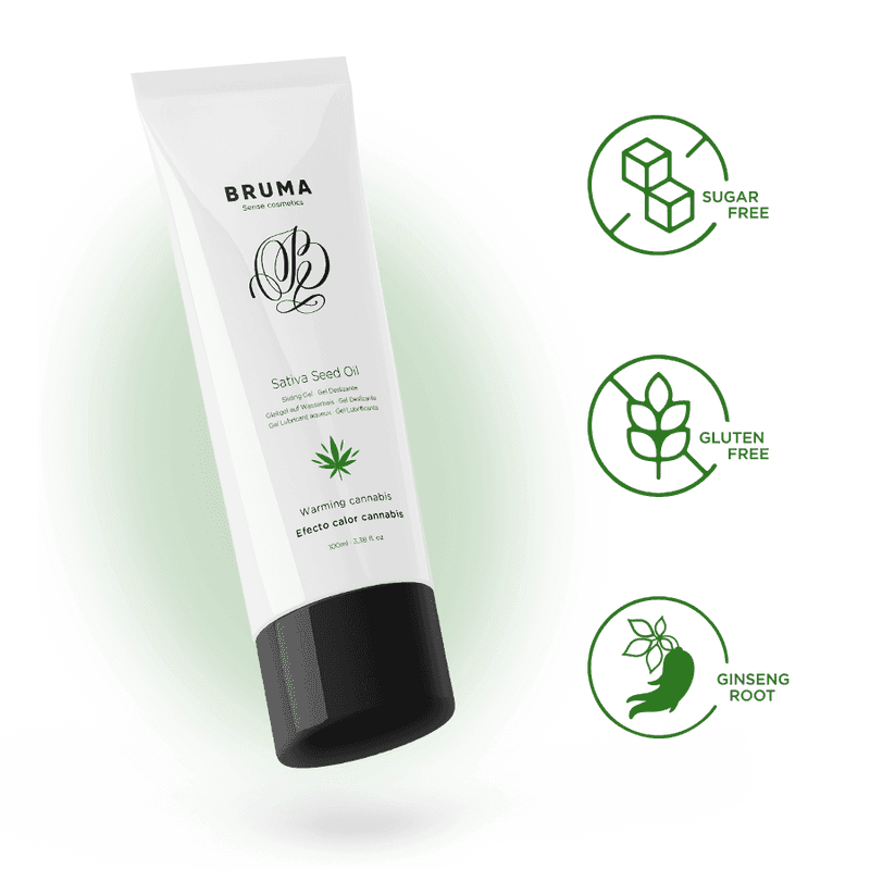 BRUMA Sativa-Samenöl Cannabis Gleitgel wärmend 100 ml - Vanelion Paradise