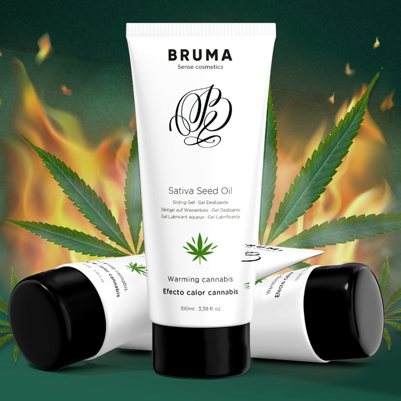 BRUMA - SATIVA-SAMENÖL-GLEITGEL MIT WÄRMENDEM CANNABISGESCHMACK 100 ml