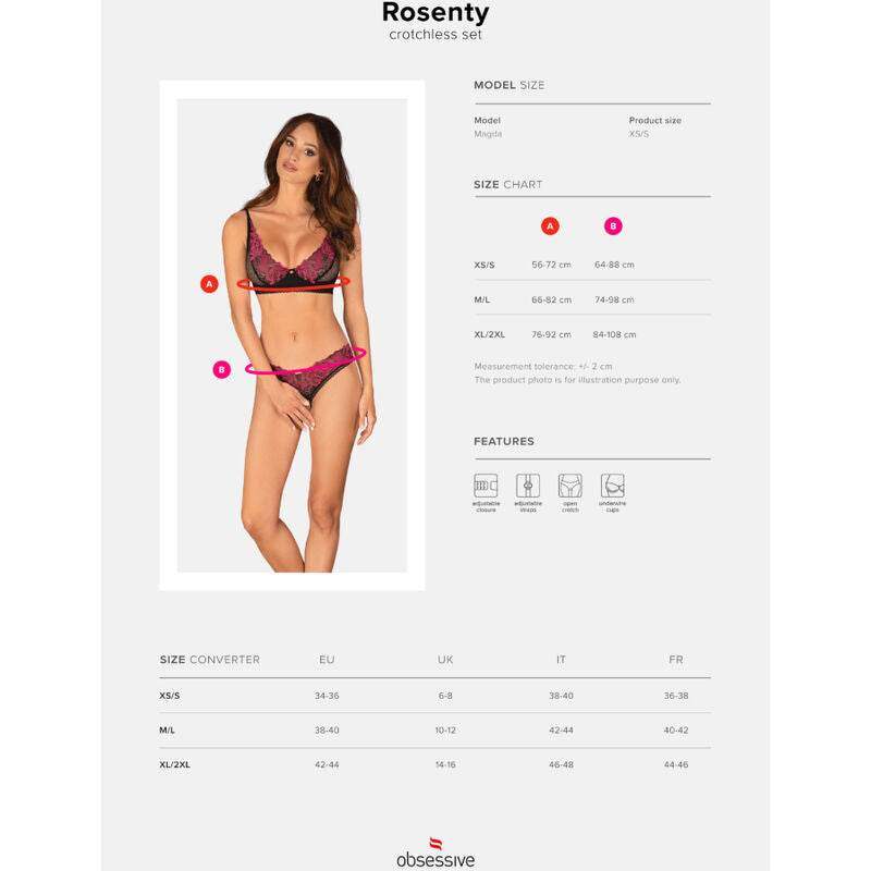 OBSESSIVE - ROSENTY SET ZWEITEILIG XS/S - Vanelion Paradise