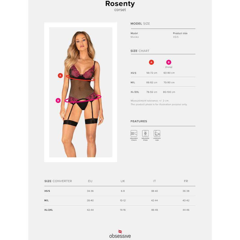 OBSESSIVE - ROSENTY KORSETT XS/S - Vanelion Paradise
