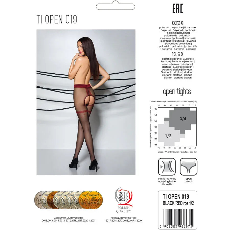 PASSION - TIOPEN 019 SCHWARZE STRUMPFHOSE 1/2 20 DEN - Vanelion Paradise