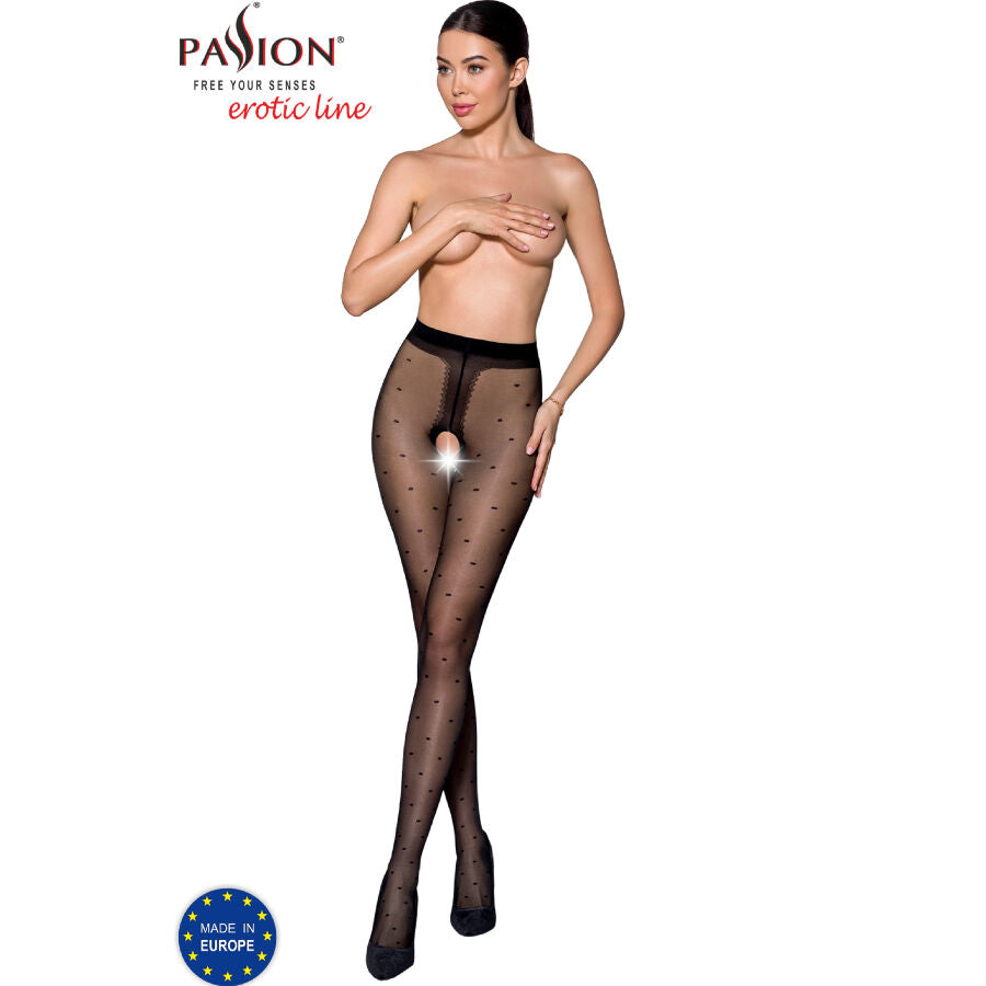 PASSION - TIOPEN 018 SCHWARZE STRUMPFHOSE 1/2 20 DEN