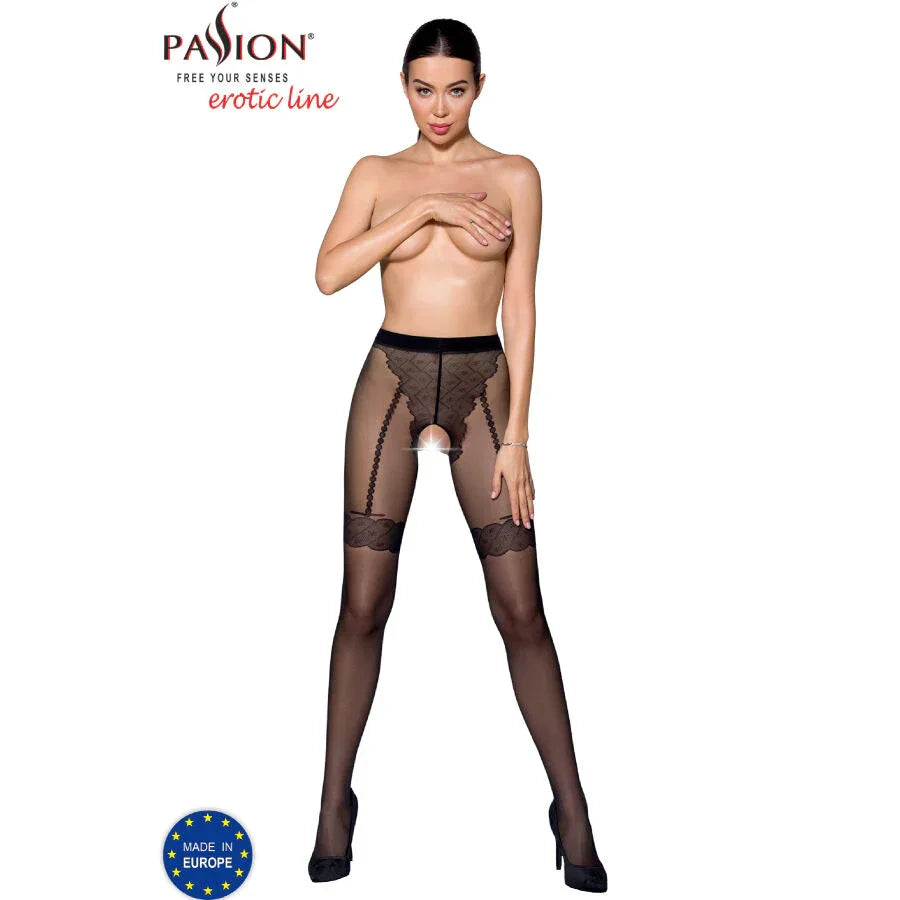 PASSION - TIOPEN 016 SCHWARZE STRUMPFHOSE 1/2 20 DEN - Vanelion Paradise