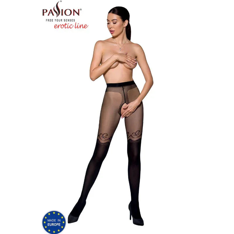PASSION - TIOPEN 012 SCHWARZE STRUMPFHOSE 1/2 20/40 DEN - Vanelion Paradise