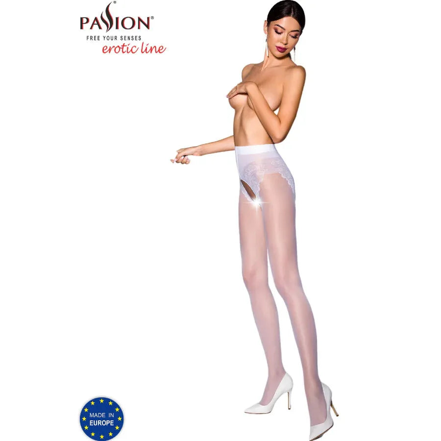 PASSION - TIOPEN 006 WEISSE STRUMPFHOSE 1/2 30 DEN - Vanelion Paradise
