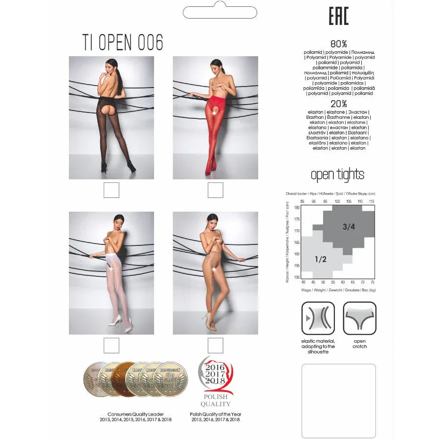 PASSION - TIOPEN 006 WEISSE STRUMPFHOSE 1/2 30 DEN - Vanelion Paradise