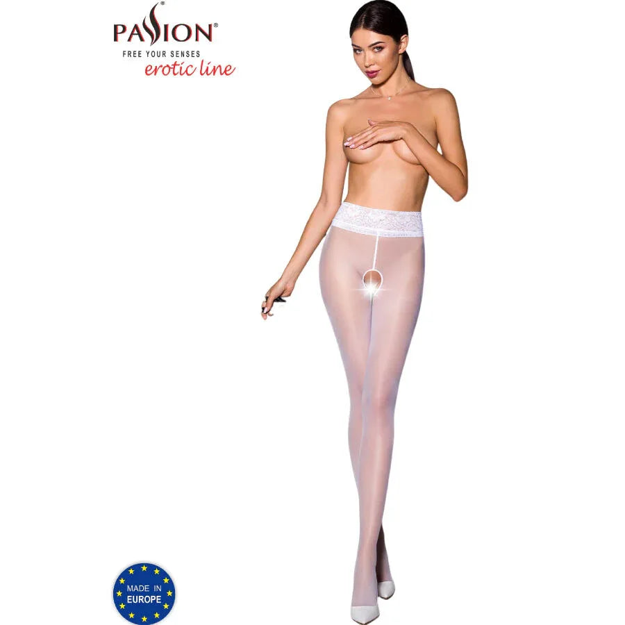 PASSION - TIOPEN 008 WEISSE STRUMPFHOSE 1/2 30 DEN - Vanelion Paradise