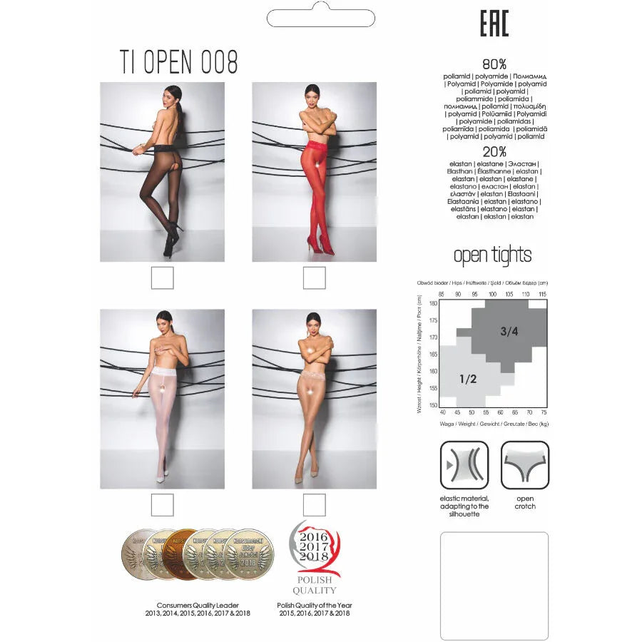 PASSION - TIOPEN 008 WEISSE STRUMPFHOSE 1/2 30 DEN - Vanelion Paradise