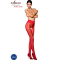 PASSION - TIOPEN 008 ROTE STRUMPFHOSE 1/2 30 DEN