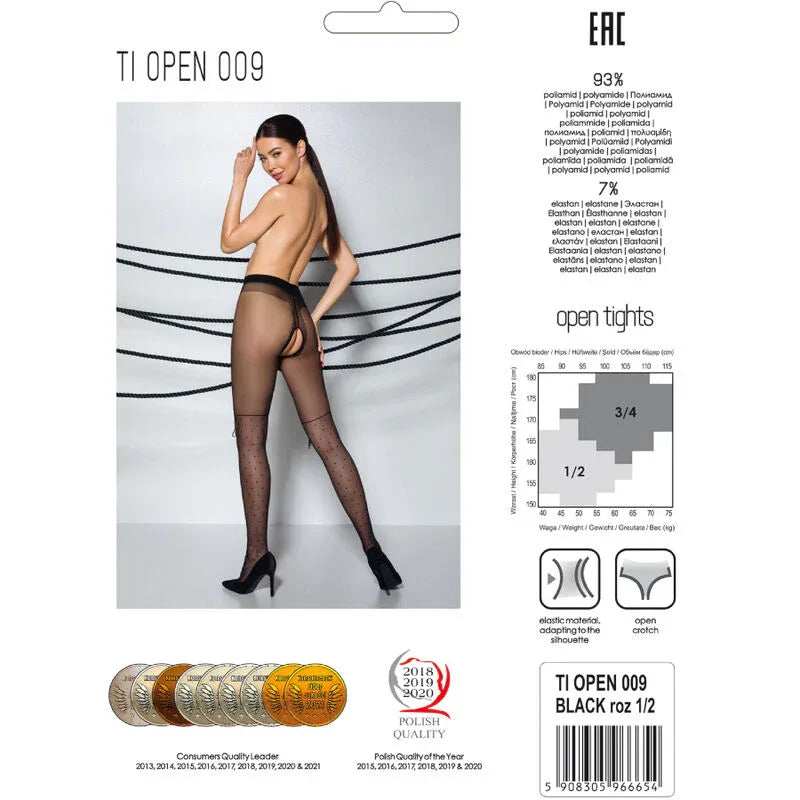 PASSION - TIOPEN 009 SCHWARZE STRUMPFHOSE 1/2 20 DEN - Vanelion Paradise