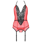 PASSION - PEONIA KORSETT EROTISCHE LINIE ROT S/M - Vanelion Paradise