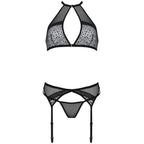 PASSION - SATARA SET EROTIKLINIE SCHWARZ S/M - Vanelion Paradise