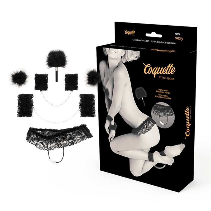 COQUETTE CHIC DESIRE - SPITZEN-ZUBEHÖR-BONDAGE-SET DELUXE - Vanelion Paradise
