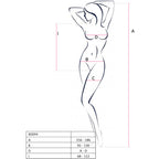 PASSION - BS094 WEISSER BODYSTOCKING, EINE GRÖSSE