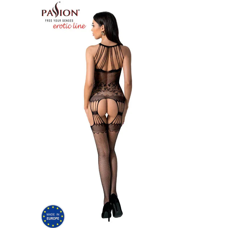 PASSION - BS095 SCHWARZER BODYSTOCKING, EINE GRÖSSE - Vanelion Paradise