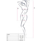 PASSION - BS097 WEISSER BODYSTOCKING, EINE GRÖSSE