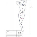 PASSION - BS098 WEISSER BODYSTOCKING, EINE GRÖSSE