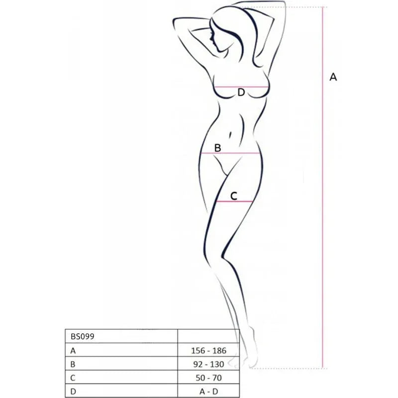 PASSION - BS099 SCHWARZER BODYSTOCKING, EINE GRÖSSE - Vanelion Paradise