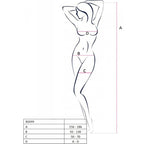 PASSION - BS099 WEISSER BODYSTOCKING, EINE GRÖSSE