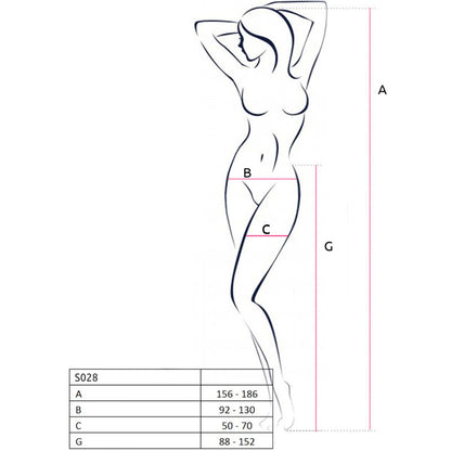 PASSION - S028 SCHWARZE STRUMPFSTRUMPFHOSE, EINE GRÖSSE