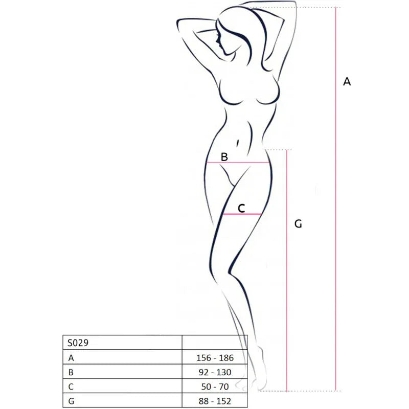 PASSION - S029 SCHWARZE STRUMPFSTRUMPFHOSE, EINE GRÖSSE - Vanelion Paradise