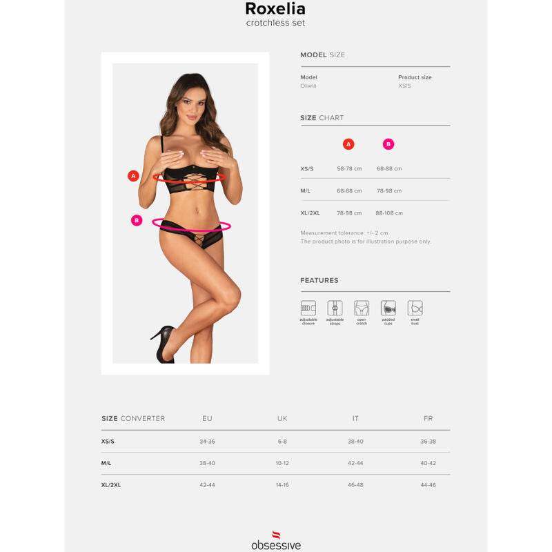 OBSESSIVE - ROXELIA SET ZWEITEILIG KÖRPERLOS XS/S - Vanelion Paradise