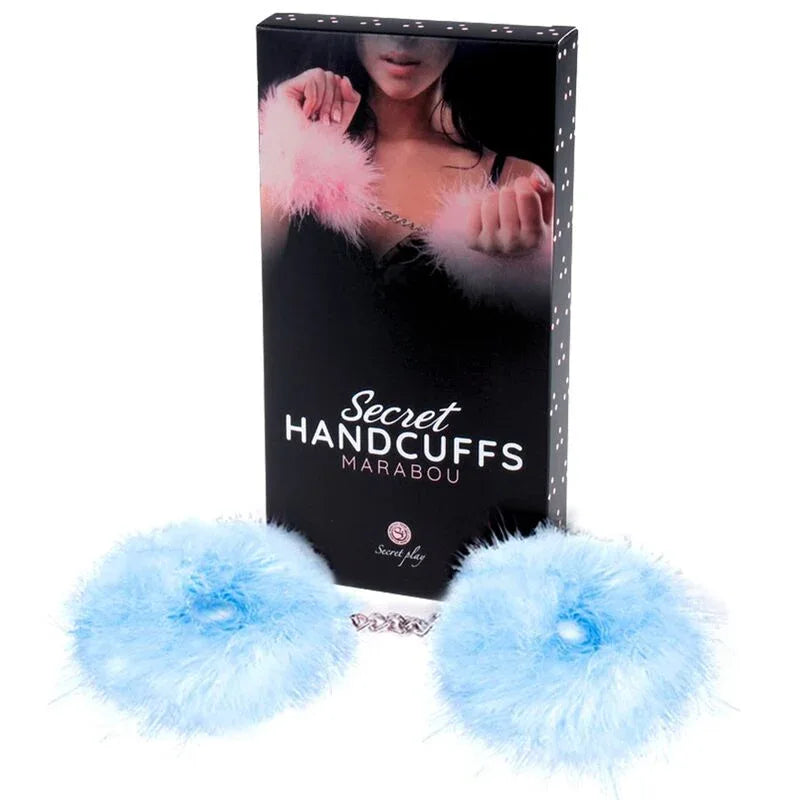 SECRETPLAY - HANDSCHELLEN AUS BLAULICHT-MARABOU - Vanelion Paradise