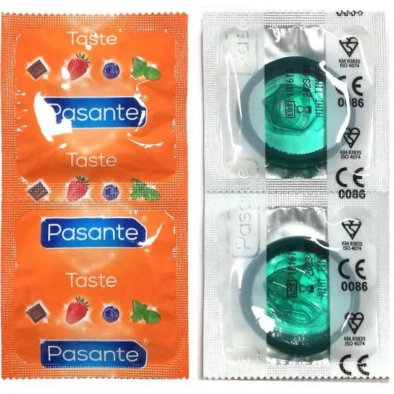 PASANTE - KONDOME GESCHMACK MINZE BEUTEL 144 EINHEITEN - Vanelion Paradise