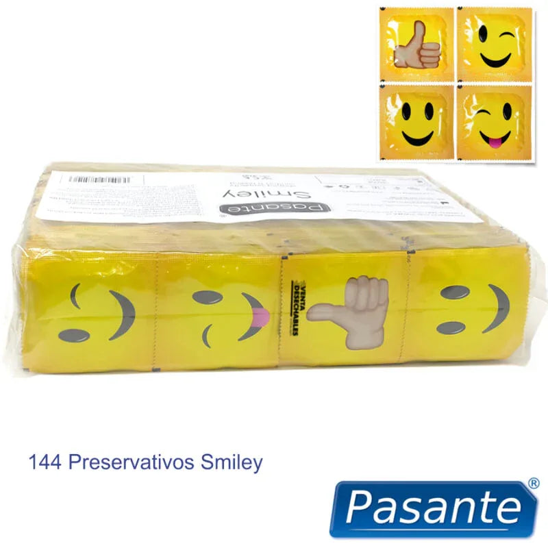 PASANTE - KONDOME SMILEY BEUTEL 144 EINHEITEN - Vanelion Paradise
