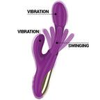 INTENSE - APOLO WIEDERAUFLADBARER MULTIFUNKTIONSVIBRATOR 7 VIBRATIONEN MIT LILA SCHWINGENDER ZUNGE - Vanelion Paradise