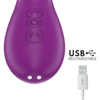 INTENSE - APOLO WIEDERAUFLADBARER MULTIFUNKTIONSVIBRATOR 7 VIBRATIONEN MIT LILA SCHWINGENDER ZUNGE - Vanelion Paradise
