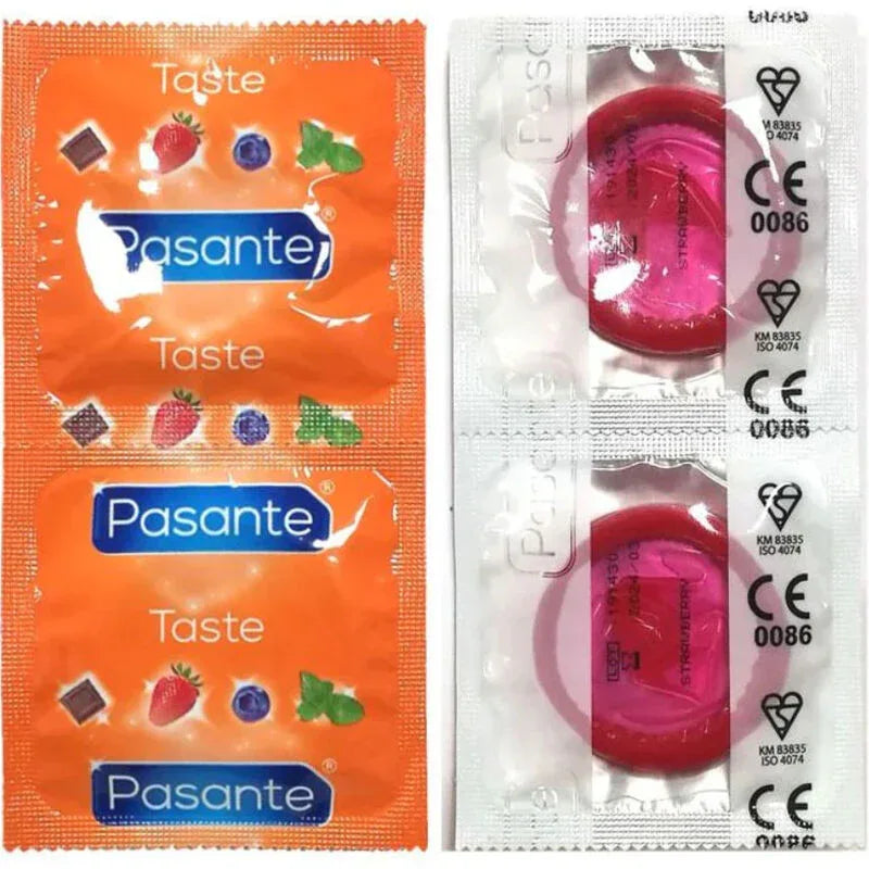 PASANTE - KONDOME GESCHMACK ERDBEERE BEUTEL 144 EINHEITEN - Vanelion Paradise