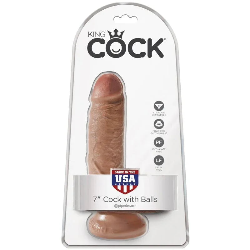 KING COCK - REALISTISCHER PENIS MIT KUGELN 13.2 CM KARAMELL - Vanelion Paradise