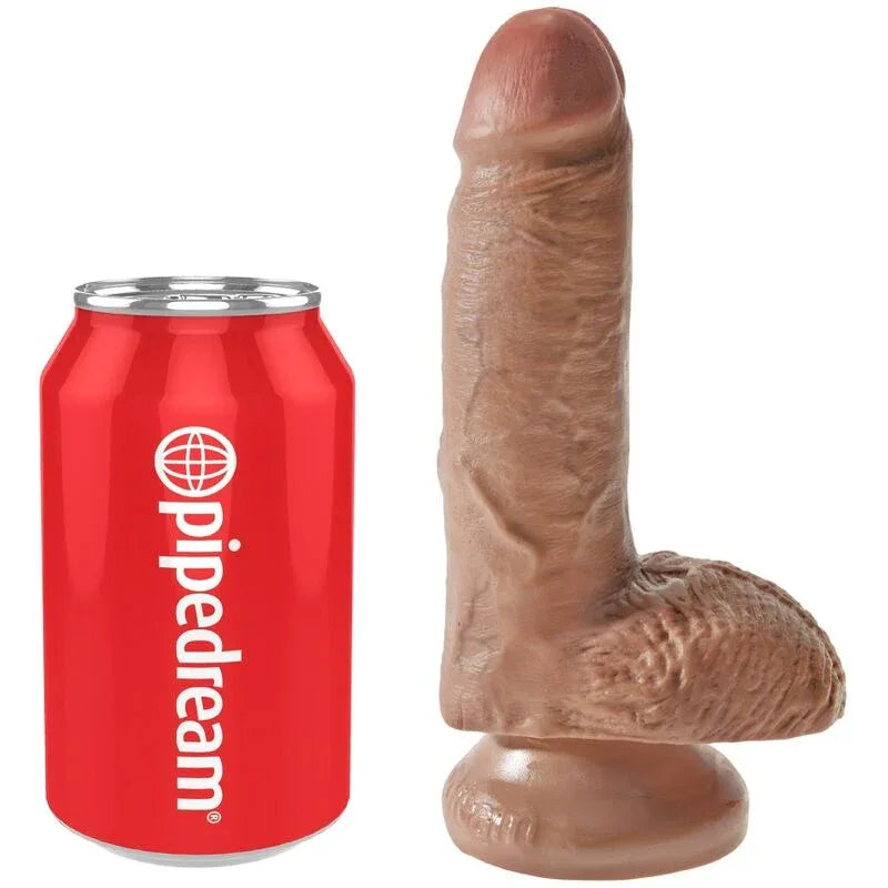 KING COCK - REALISTISCHER PENIS MIT KUGELN 13.2 CM KARAMELL - Vanelion Paradise