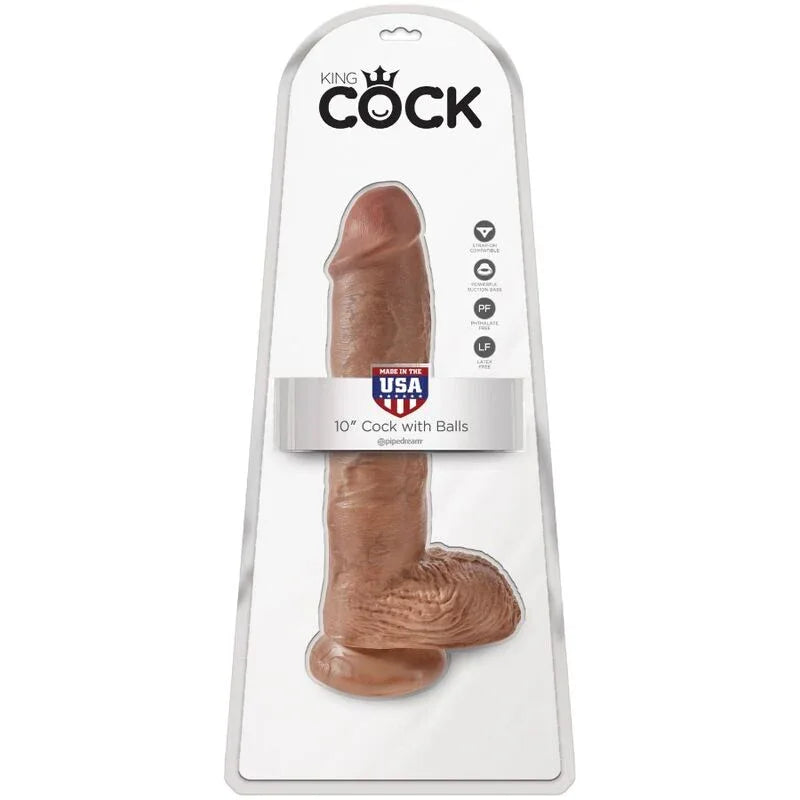 KING COCK - REALISTISCHER PENIS MIT KUGELN 19.8 CM KARAMELL - Vanelion Paradise
