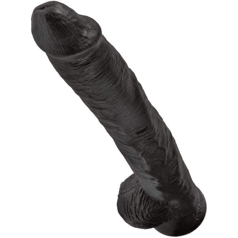 KING COCK - REALISTISCHER PENIS MIT EIER 30.5 CM SCHWARZ - Vanelion Paradise