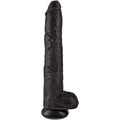 KING COCK - REALISTISCHER PENIS MIT EIER 30.5 CM SCHWARZ - Vanelion Paradise