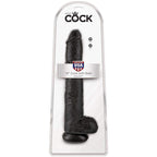KING COCK - REALISTISCHER PENIS MIT EIER 30.5 CM SCHWARZ - Vanelion Paradise