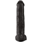 KING COCK - REALISTISCHER PENIS MIT EIER 34.2 CM SCHWARZ - Vanelion Paradise