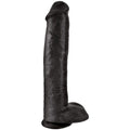 KING COCK - REALISTISCHER PENIS MIT EIER 34.2 CM SCHWARZ - Vanelion Paradise