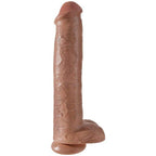 KING COCK - REALISTISCHER PENIS MIT KUGELN 34.2 CM KARAMELL - Vanelion Paradise