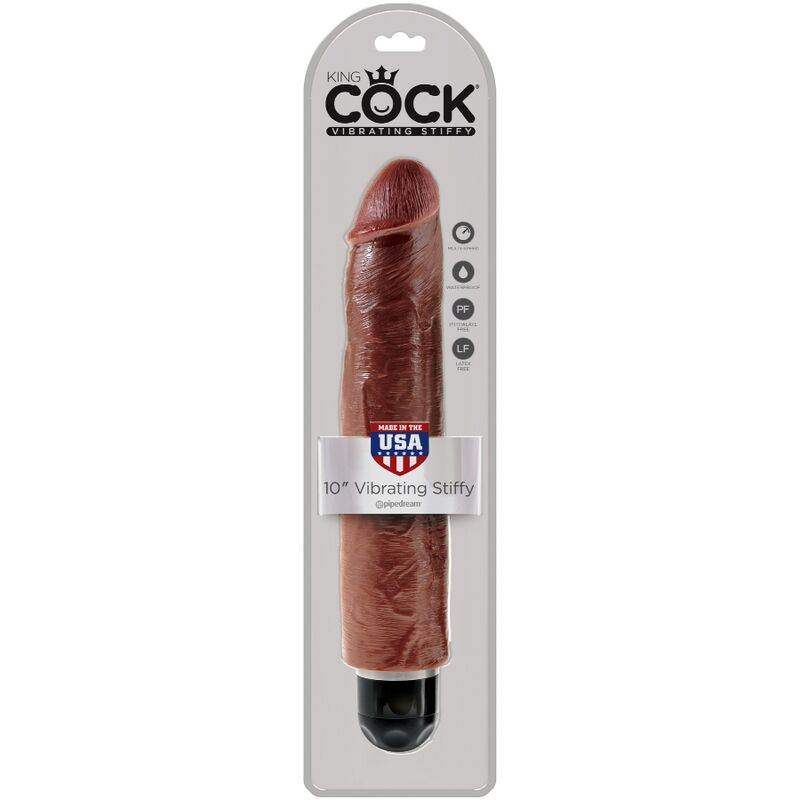 KING COCK - REALISTISCHER PENISVIBRATOR 25.6 CM BRAUN - Vanelion Paradise