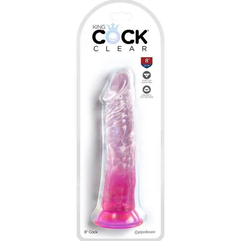 KING COCK - CLEAR REALISTISCHER PENIS 19.7 CM ROSA - Vanelion Paradise