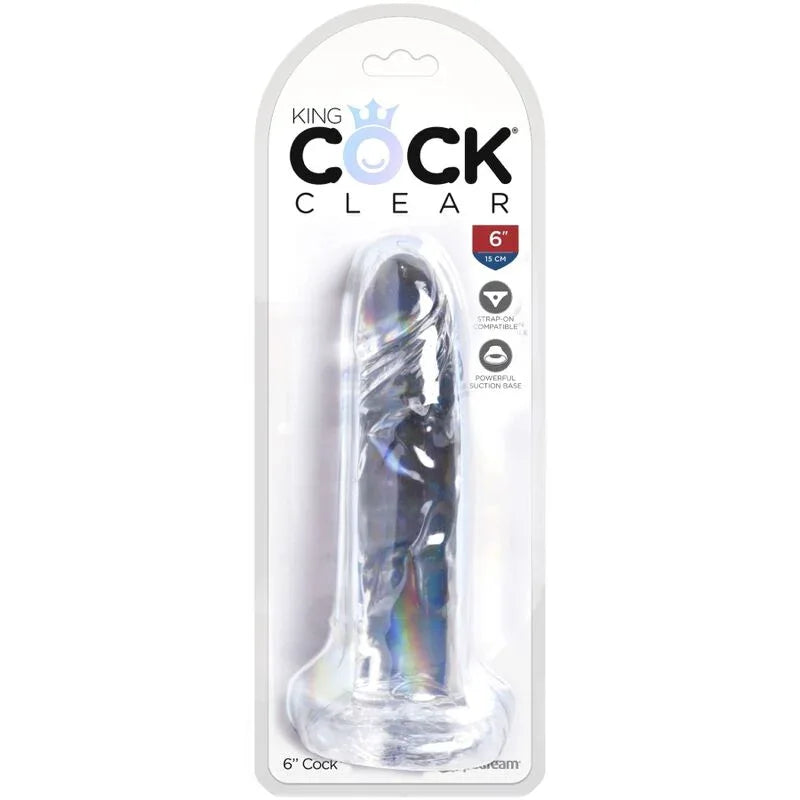 KING COCK - CLEAR REALISTISCHER PENIS 15.5 CM TRANSPARENT - Vanelion Paradise