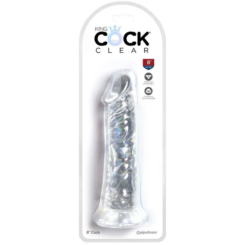 KING COCK - KLARER REALISTISCHER PENIS 19.7 CM TRANSPARENT - Vanelion Paradise