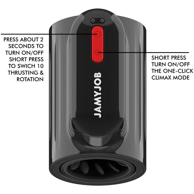 JAMYJOB - VORTEX-STOß- UND 360-DREHBARER TECH-TURBO-MODUS-MASTURBATOR - Vanelion Paradise