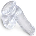 KING COCK - CLEAR REALISTISCHER PENIS MIT EIEREN 13.5 CM TRANSPARENT - Vanelion Paradise