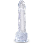 KING COCK - CLEAR REALISTISCHER PENIS MIT EIEREN 15.2 CM TRANSPARENT - Vanelion Paradise